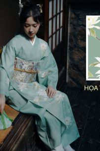 Kimono Xanh Mint Misaki - Quỳnh Hoa