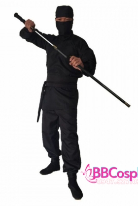 Trang Phục Ninja Đen Hoá Trang Hung Thủ Đồ Thích Khách Sát Thủ Bịt Mặt
