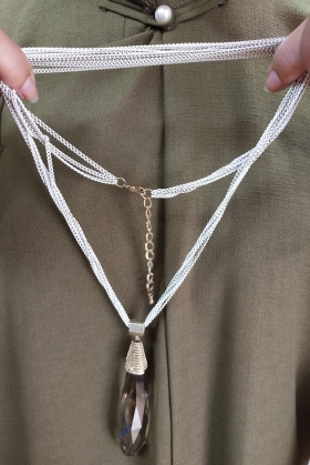 Phụ Kiện Vòng Cổ Mặt Đá Giọt Nước Lớn Quý Tộc