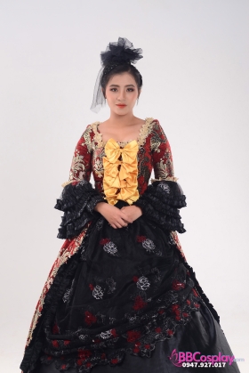 Trang Phục Công Nương Diana Vải Gấm