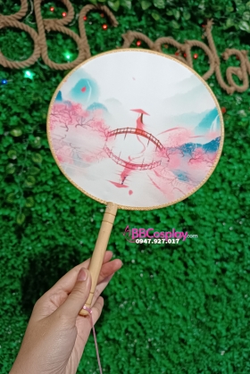 Quạt Tròn Hồng Sơn Khúc