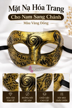 Mặt Nạ Hóa Trang Sang Chảnh - Màu Vàng Đồng