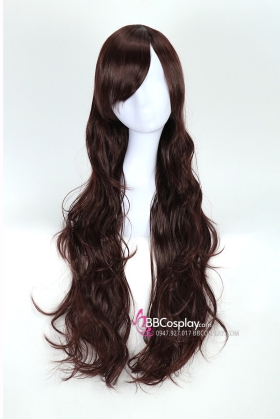 Tóc Giả Nâu Cà Phê Xoăn Dài