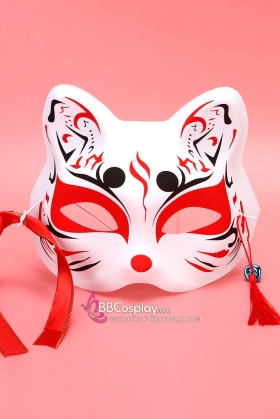 Mặt Nạ Hồ Ly Màu Đen Đỏ