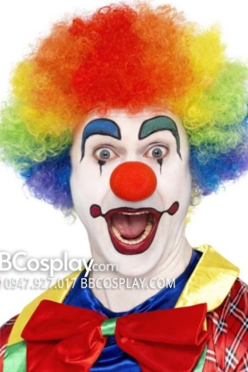 Tóc Giả Chú Hề 7 Màu Cầu Vồng