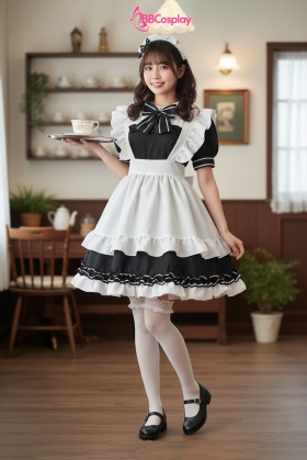 Đồ Nàng Hầu Maid Đen Tạp Dề Trắng