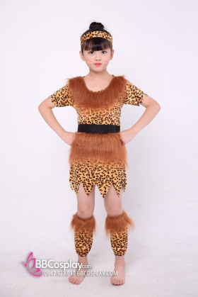 Đồ Người Rừng Cho Bé Gái Màu Vàng