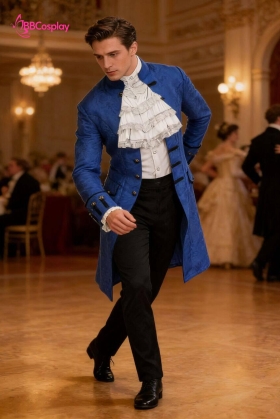 Vest Nam Châu Âu Napoleon Màu Xanh Dương 18Th Century