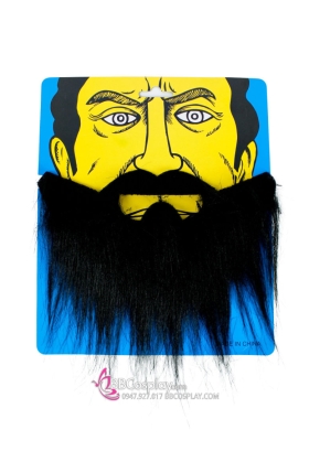 Bộ Râu Quai Nón Kèm Ria Màu Đen