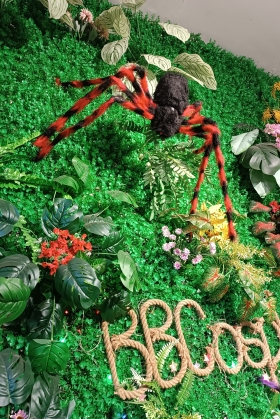 Mô Hình Nhện Trang Trí Halloween 120Cm - Màu Đỏ