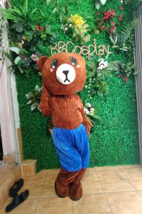 Trang Phục Mascot Gấu Brown Quần Xanh