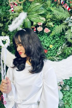 Đồ Thiên Thần Trắng Giáng Sinh Có Cánh