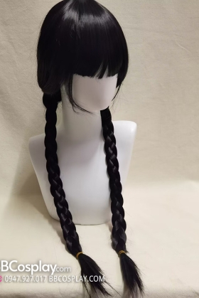 Tóc Giả Đen 2 Bím - Wednesday Addams 2022
