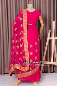 Đồ Sari Ấn Độ Màu Hồng