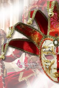 Mặt Nạ Carnaval Venecia - Màu Đỏ