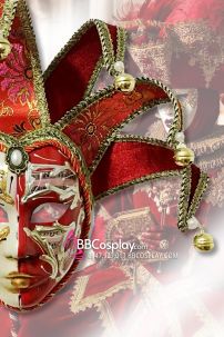 Mặt Nạ Carnaval Venecia - Màu Đỏ