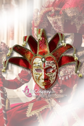 Mặt Nạ Carnaval Venecia - Màu Đỏ
