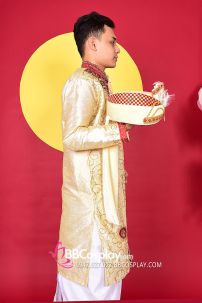 Đồ Hoàng Tử Ấn Độ Golden Pearl Kurtas