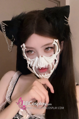 Mặt Nạ Hoá Trang Halloween Màu Trắng