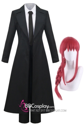 Bộ Cos Makima Kèm Tóc Giả Tặng Kèm Lưới Trùm Tóc