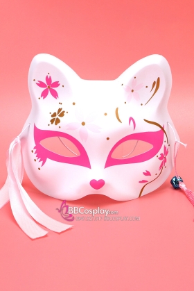 Mặt Nạ Nhật Hoa Anh Đào Màu Hồng Trắng