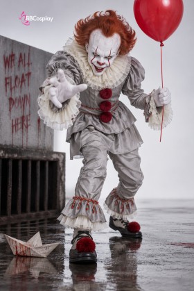 Quần Áo Pennywise Hoá Trang Halloween - Phiên Bản Xám Mờ