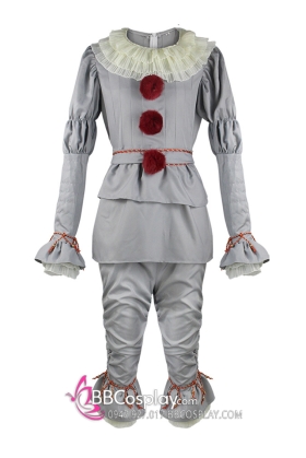 Quần Áo Pennywise Hoá Trang Halloween - Phiên Bản Xám Mờ