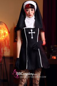 Váy Hoá Trang The Nun Sexy Halloween Gothic