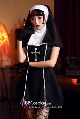 Váy Hoá Trang The Nun Sexy Halloween Gothic