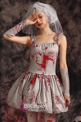 Váy Hoá Trang Lễ Hội Halloween Costume Ghosts Brides Zombie Scary Bloody