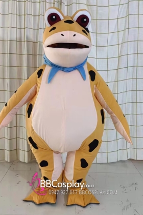 Mascot Ếch Bơm Hơi Vàng Summer