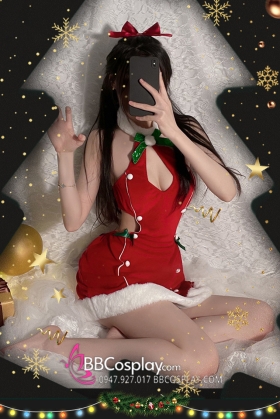Váy Noel Sexy Đỏ Hở Lưng Quyến Rũ