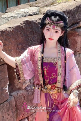 Trang Phục Tây Song Bản Nạp Tím