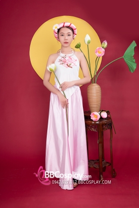 Yếm Trắng Váy Hồng Của Chị Hường Đi Ngắm Chăng