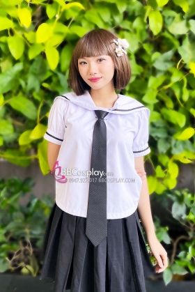 Tóc Giả Ngang Vai Mái Ngang Màu Nâu Rêu