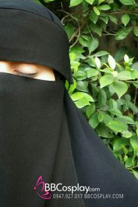 Đồ Hồi Giáo Của Phụ Nữ Niqab Kết Hợp Abayas Đen Truyền Thống