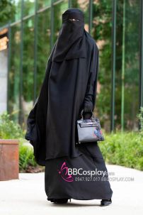 Đồ Hồi Giáo Của Phụ Nữ Niqab Kết Hợp Abayas Đen Truyền Thống