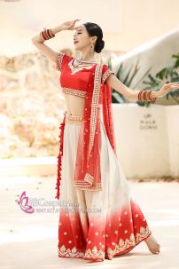 Đồ Lahanga Đỏ Ấn Độ Cho Cô Dâu  - Mẫu Váy 360 Độ