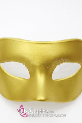Mặt Nạ Lễ Hội Nửa Mặt Đơn Giản Không Cầu Kỳ - Màu Vàng