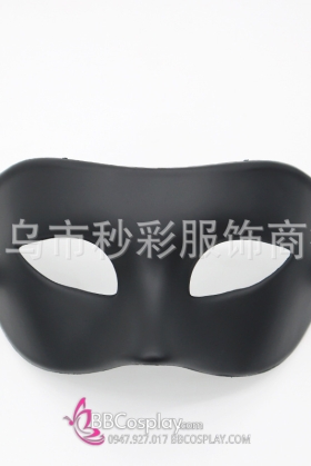 Mặt Nạ Lễ Hội Nửa Mặt Đơn Giản Không Cầu Kỳ - Màu Đen