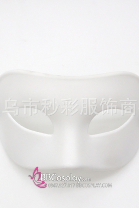 Mặt Nạ Lễ Hội Nửa Mặt Đơn Giản Không Cầu Kỳ - Màu Trắng