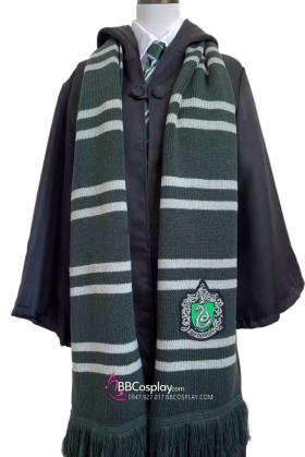 Khăn Choàng Cổ Thi Đấu Trường Hogwarts - Nhà Salazar Slytherin Dài 175Cm X 25Cm