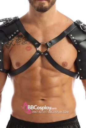 Giáp Vai Chiến Binh Loại Vẩy Rồng - Màu Đen