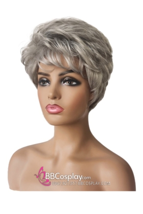 Tóc Ngắn Nữ Tóc Tém Hàn Quốc Xám Bạc