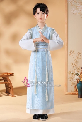 Trang Phục Cổ Trang Cho Bé Trai - Màu Xanh Dương Nhạt