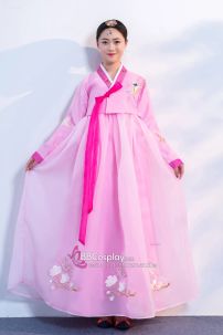 Đồ Hanbok Hàn Quốc Áo Hồng Váy Hồng