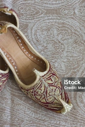 Giày Ấn Độ Cho Nam Tone Vàng Đỏ