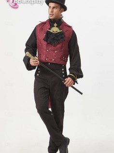 Trang Phục Nam Tước Phong Cách Hoa Hồng Đen Steampunk
