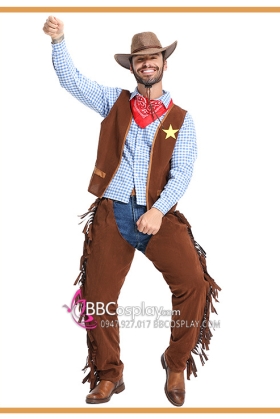 Trang Phục Cao Bồi Miền Viễn Tây - Áo Xanh Quần Bò