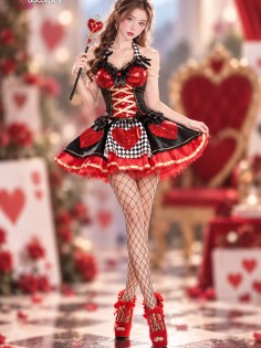 Trang Phục Nữ Hoàng Trái Tim - Red Queen Mẫu Gợi Cảm